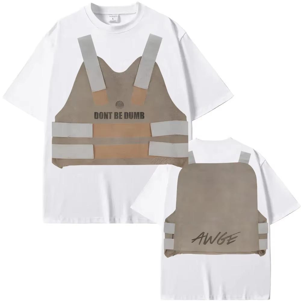 2026 New ASAP Rocky Men T-Shirt DBD Vest Pattern Print Cotton Comfortable T-Shirt Harajuku Hip Hop Streetwear Oversized Tshirt