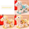Pony Plush Pendant Backpack Charm With Dragon Phoenix Flower Embroidery Design For Chinese New Year Gift