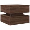 LED Coffee Table In Brown Oak Look 50 X 50 X 40 Cm