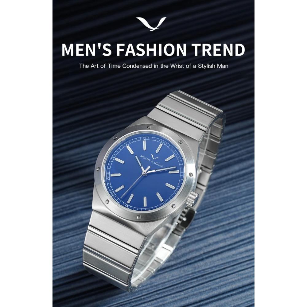New Arrivals 2025 Specht & Söhne Luxury Watch 38MM Men's Quartz Super Slim Stainless Steel Sapphire Crystal 50M Water Resistant