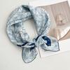Thin Cashew Nut Print Silk Scarf Breathable Square Handkerchief  Clothing Accessories