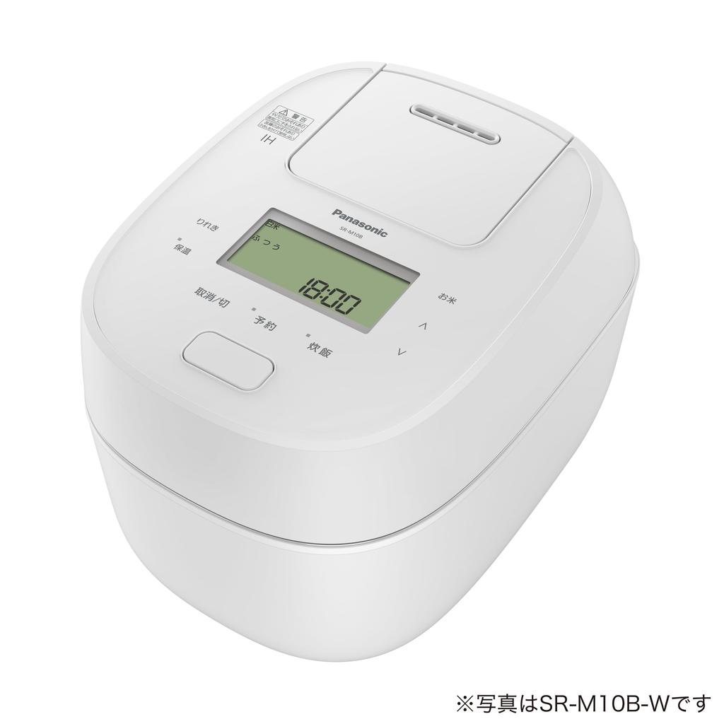 Panasonic Rice Cooker 1 Sho Rapid Pressure Reduction Valve Odori Cooker Full Heat Generation 5 Stage IH Type White SR-M18B-W
