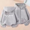 Cardigan Felpa con Cappuccio e Zip per Bambini Felpa Stile Ragazzi Ragazze 3-12 Anni Marca Top Sportivo Moda Casual Affascinante Ampio Cappotto Vestiti