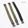 23cm/9in Seven Core Paracord Survival Bracelet for Outdoor Emergency Escape Camping Tool with Plaited Rope Design