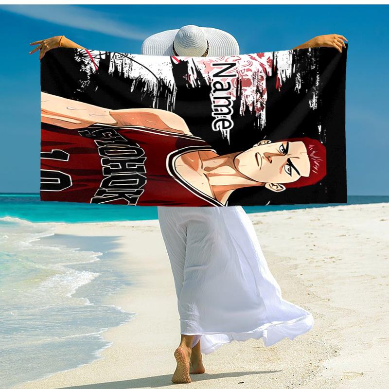Personalized Customized Proof Beach Towel with Sakuragi Hanamichi Pattern - Soft, Absorbent,quick-drying,perfect Swimming,camping&bathing