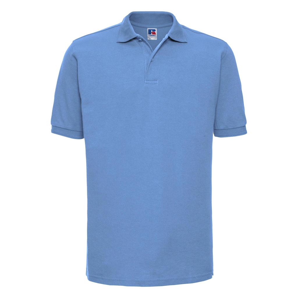 Russell Mens Ripple Collar & Cuff Short Sleeve Polo Shirt