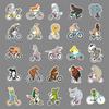 50 Pictures of Animal Bicycle Doodle Personality Cartoon Children's DIY Mobile Phone Case Suitcase Stickers Waterproof