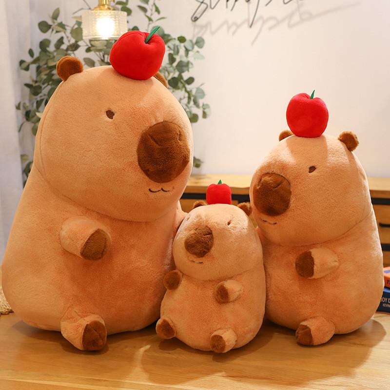 Plush Apple Capybara Toy Cute Cartoon Creative Girl Children Birthday Gift Doll