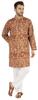 Atasi Indian Designer Kurta for Men Printed Long Sleeves Summer Ethnic Long