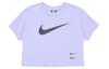 Crop Tops Women's Purple Crew Neck Moderate CJ3765-569