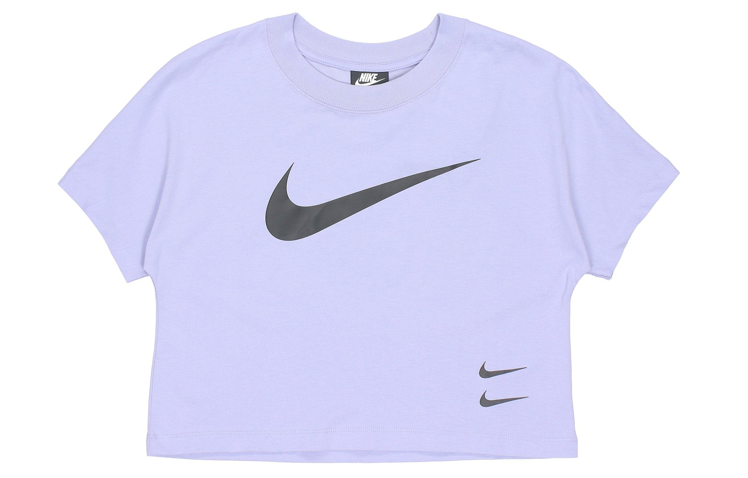 Nike Crop Tops Women s Purple Crew Neck Moderate CJ3765-569 S