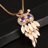 Women's Long Owl Sweater Chain High-end Simple Dress with Necklace Fashion Jewelry