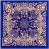 POBING Silk Scarf Luxury Brand Melt Chain Neckerchief Muslim Headscarf Square Scarves Lady Foulard Female Bandana 100*100CM