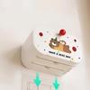 Waterproof Cartoon Tissue Holder No Punching Paper Towel Box Wall Mounted Tissue Box  Bathroom
