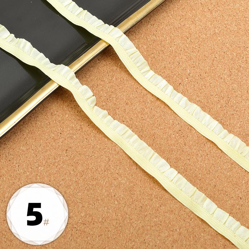 5m Elastic Lace DIY Clothing Neckline Cuff Cloth Strips Clothes Hem Decorative Trim Ribbons Party Dress Decoration Sewing Fabric