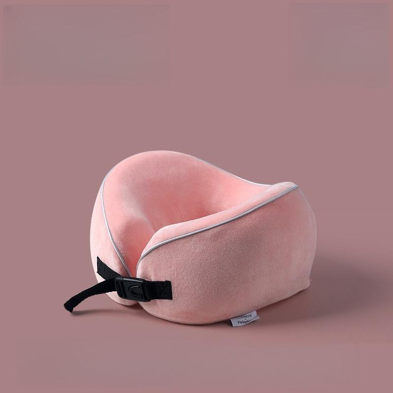 U-shaped Pillow Memory Cotton Neck Pillow Slow Rebound Car Travel Neck Neck Pillow Velvet Neck Pillow розовый