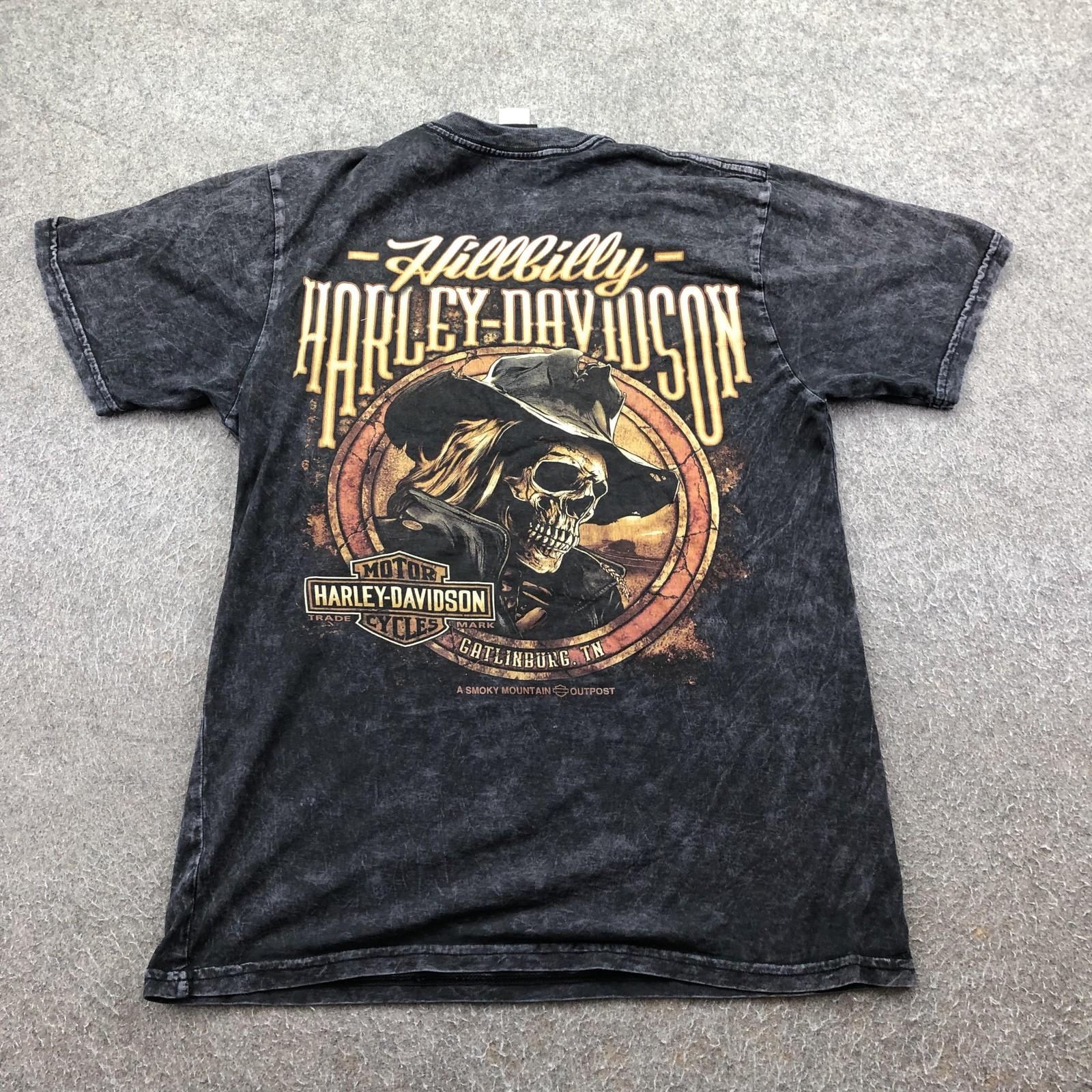 Harley-Davidson Shirt Mens Small Black Hillbilly Skull Gatlinburg TN 2021 Unisex T-Shirt L