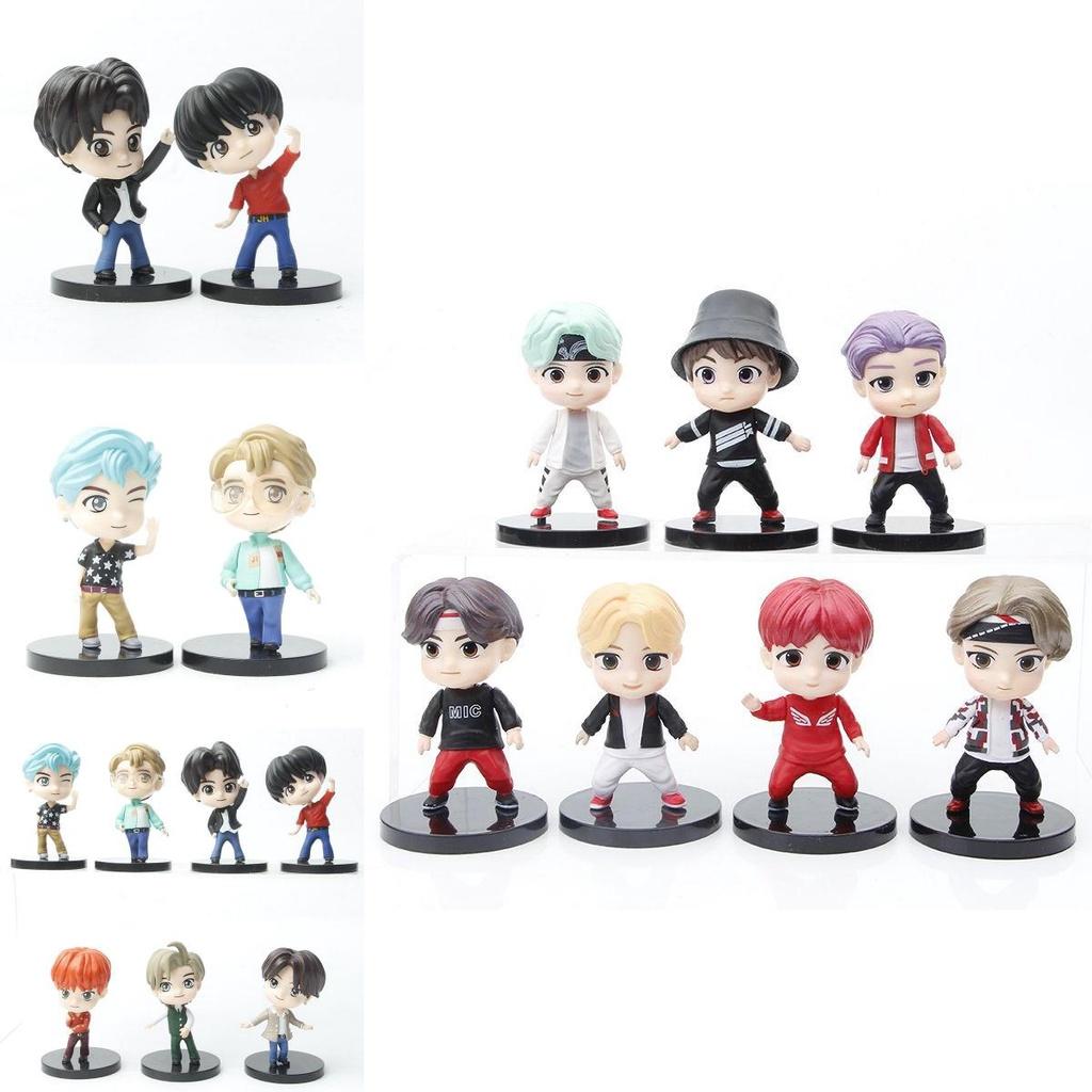 Bts Bt21 Tiny Tan Figuren Set 7 Stück Süße Und Farbenfrohe Charaktere Für Fan-Geschenk Und Dekoration