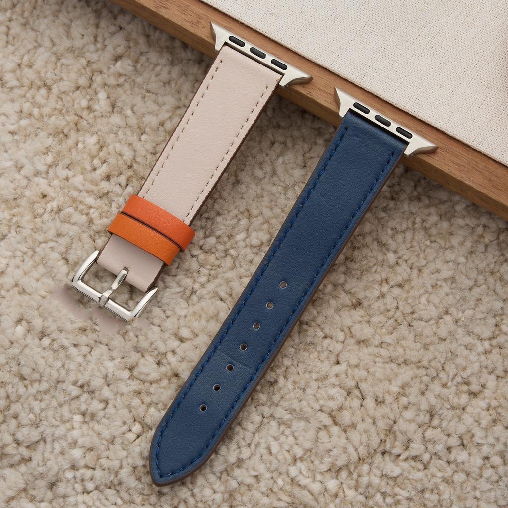 Nice Correa Leather Loop Strap For Apple Watch Band Women 38mm 40mm 41mm 42mm 44mm 45mm 46mm 49mm