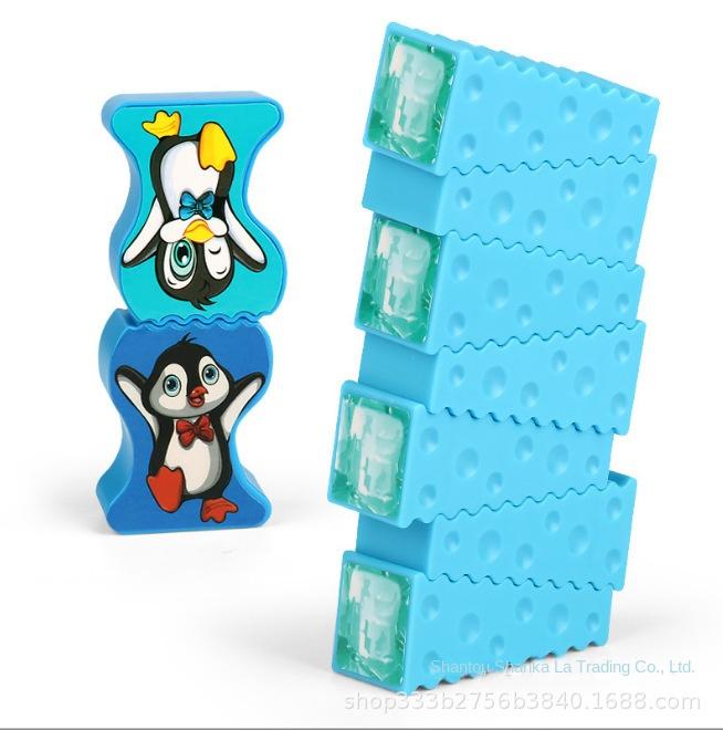 Penguin Stack Ice Blocks Tabletop Game, Family Fun Interactive Multiplayer Balance Challenge Stacking Toy for Kids