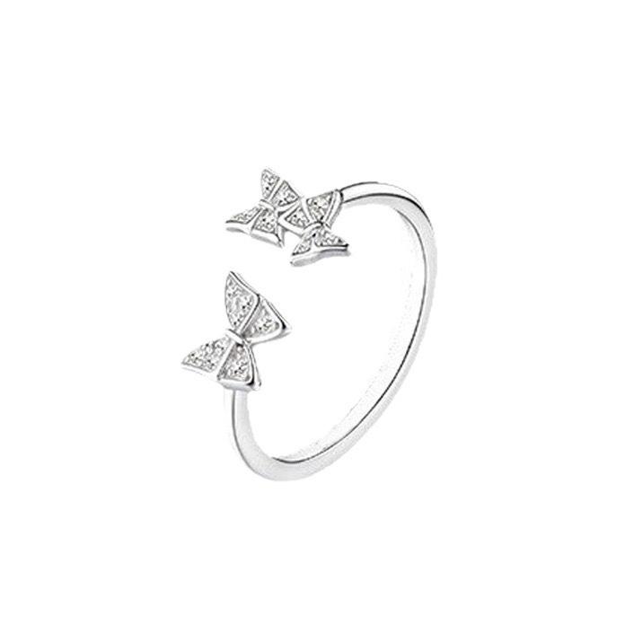 Women's Luxury Three Butterflies Zircon Diamond Open Ring
