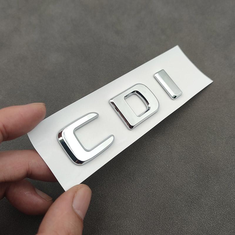 3d ABS Chrome CDI Logo Letters Car Trunk Emblem Badge For ML 320 270 C220 W204 A B GLK 220 CDI Sticker Accessories