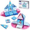 DIY Children's Magnetic Ice & Snow Princess Castle Building Blocks - Parent-Child Interactive Geometric Tiles