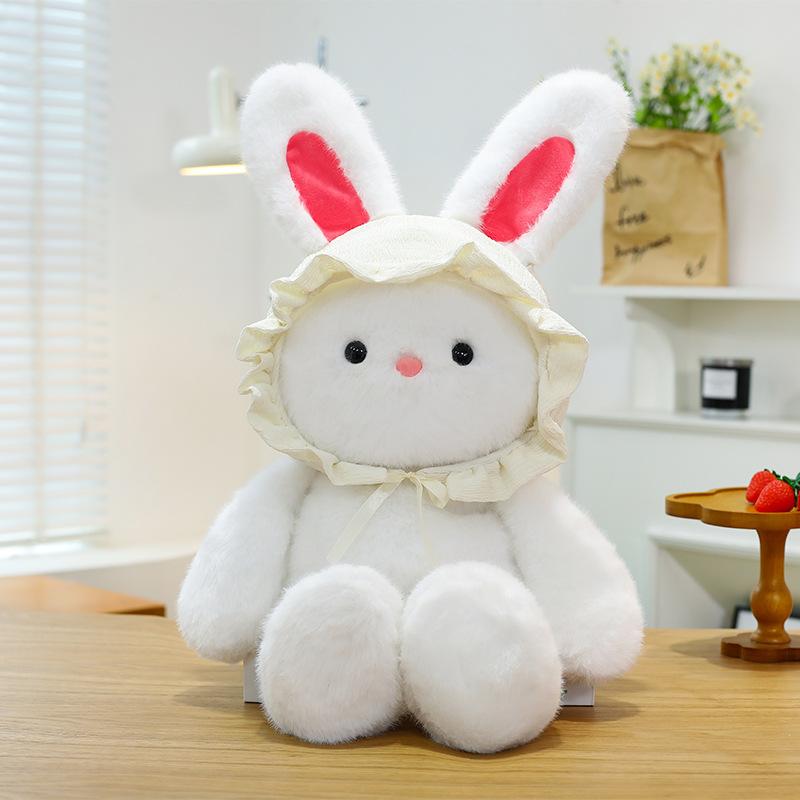 Cute Baby Hat Series Bear Plush Toy Cat Rabbit Doll Pillow Children Comfort Doll Rag Doll