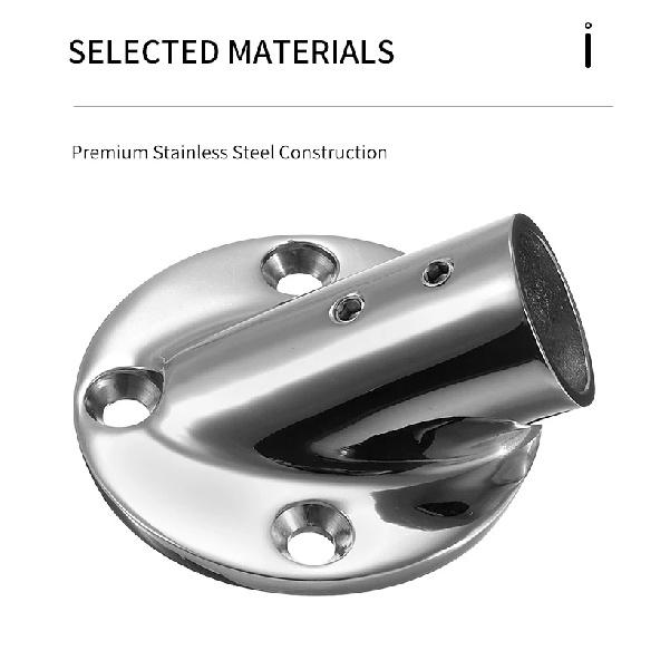 Alastin 30/45/60/90 Degrees 25mm Mount Pipe Stanchion 316 Stainless Steel Boat Handrail Fittings Stanchion Round Base