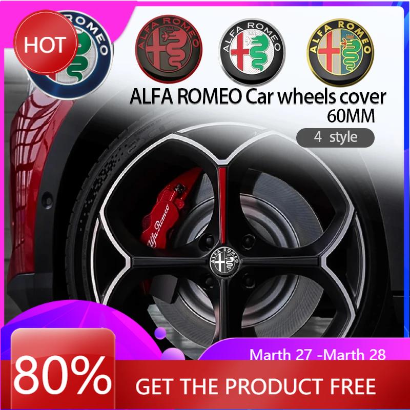 Hub Caps For Alfa Romeo 2026 Hot Sticker 4pcs 60mm Car Styling Wheel Center Cap Hub Covers Badge Accessories For Alfa Romeo Giul zw4