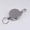 Retractable Steel Wire Keychain Return Clip Key Ring Holder Camping Travel Tool