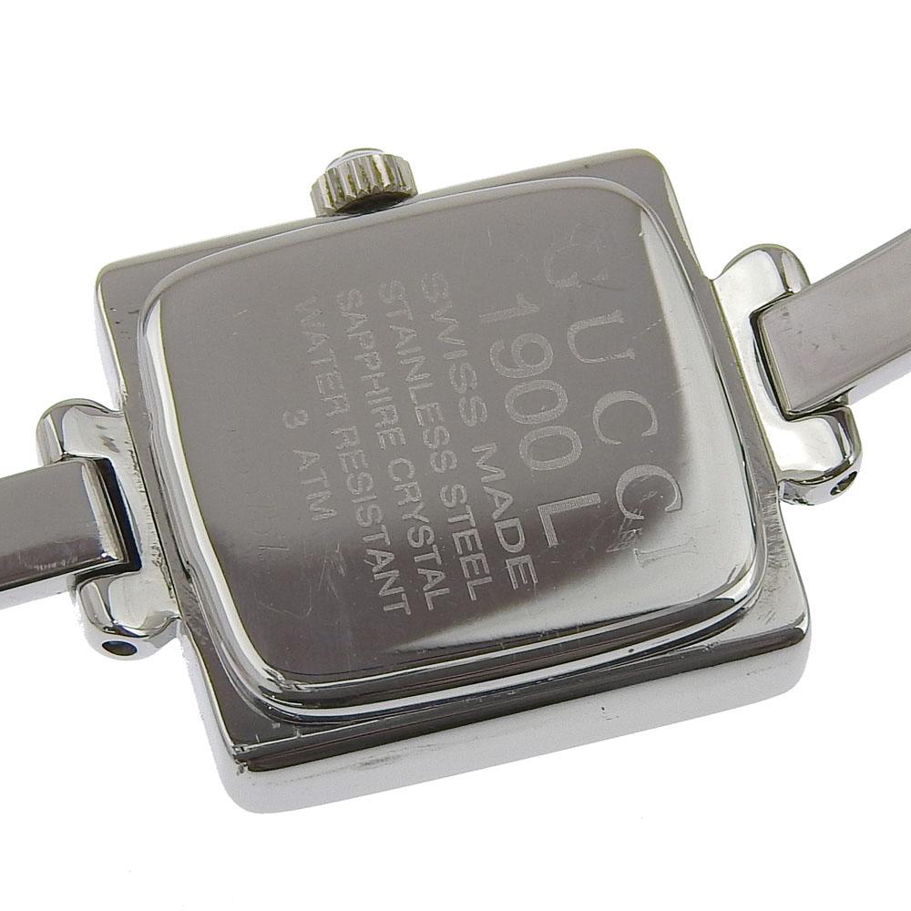 GUCCI Watches 1900L blackDial Stainless Steel Quartz Analog display Women Used