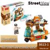 Lego-Compatible Street View Snack Street Mini City Building Toys for Kids - Creative Gifts for Boys & Girls