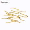 14/18K Gold Plated Brass 20/30mm Long Curved S Shape Tube Beads Accessories For DIY Jewelry Making Findings Components