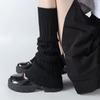 Solid Color Lolita Leg Warmers Crochet Pattern Middle Tube Socks Crochet Socks  Cold Weather