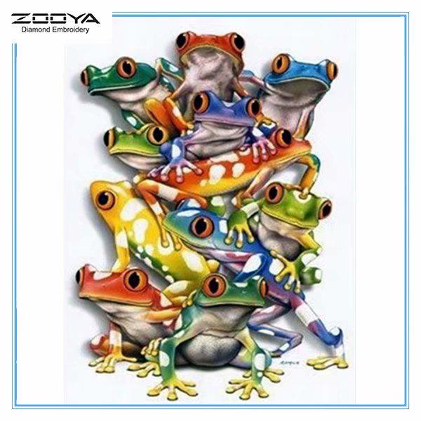 

ZOOYA DIY 3D Алмазная картина животное лягушка вышивка крестиком домашний декор