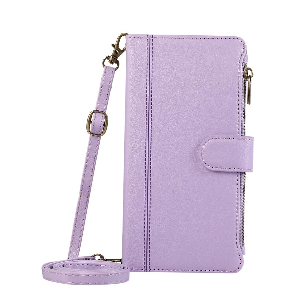 Crossbody Wrist Strap Wallet with Card Holder Phone Case for IPhone 17 Air 16 Plus 15 14 13 12 11 Pro Max XS XR Leather Cover
