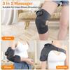 Wireless Knee Massager With Thermal Vibration, Electrically Heated Knee Brace, With 5 Heat And 3 Massage Modes, Gift For Men And Women ,gray,