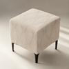 Square Shaped Ottoman Dust Protector Jacquard Velvet Bench Storage Cover  Storage Ottoman Shield