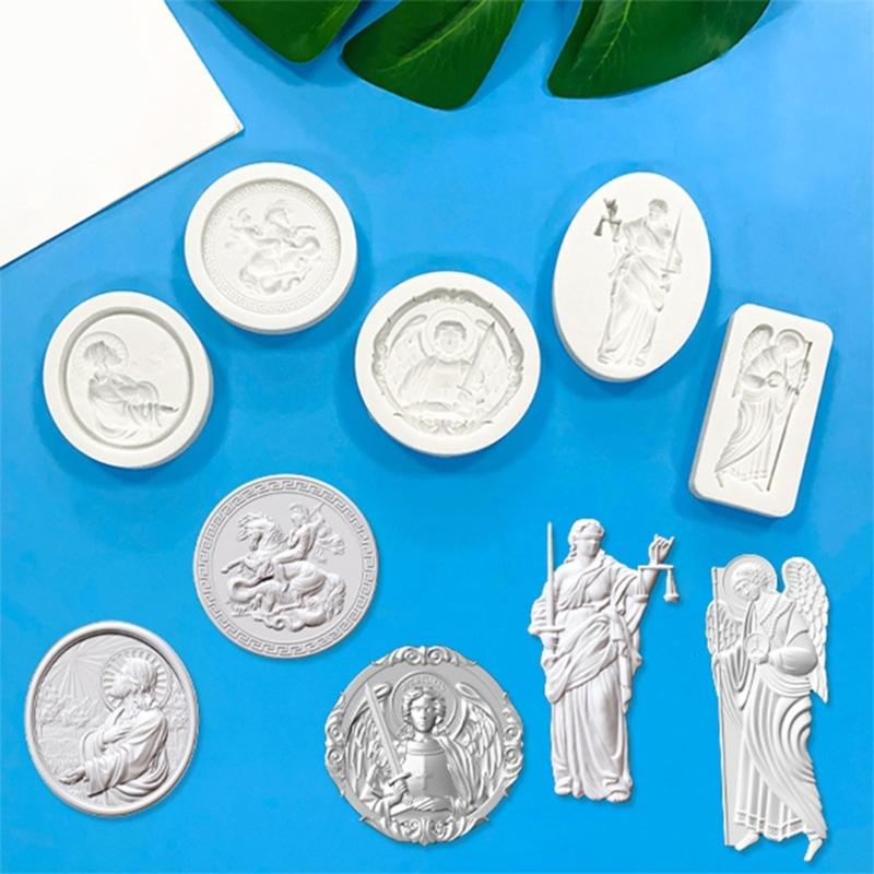 Efficient Food Grade Silicones Cake Decors Molds With Angel Relief Design For Baking Soap Candle Making