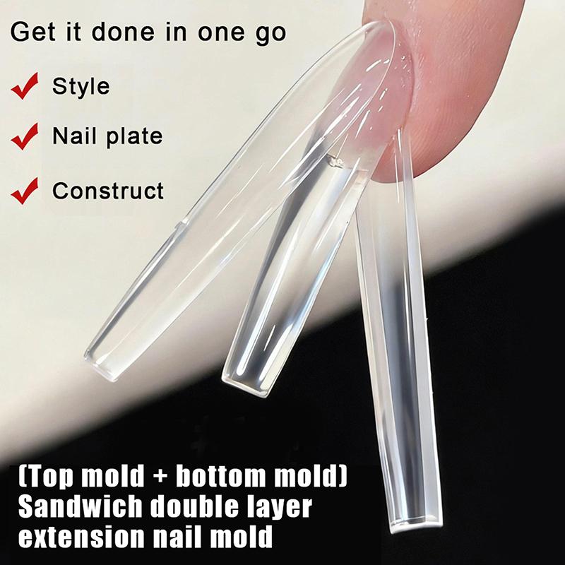 Sandwich Dual Nagelformen 240 Stück 15 Größen Extensions-Dualformen Sarg Mandel Nagelformen Oberform Unterform
