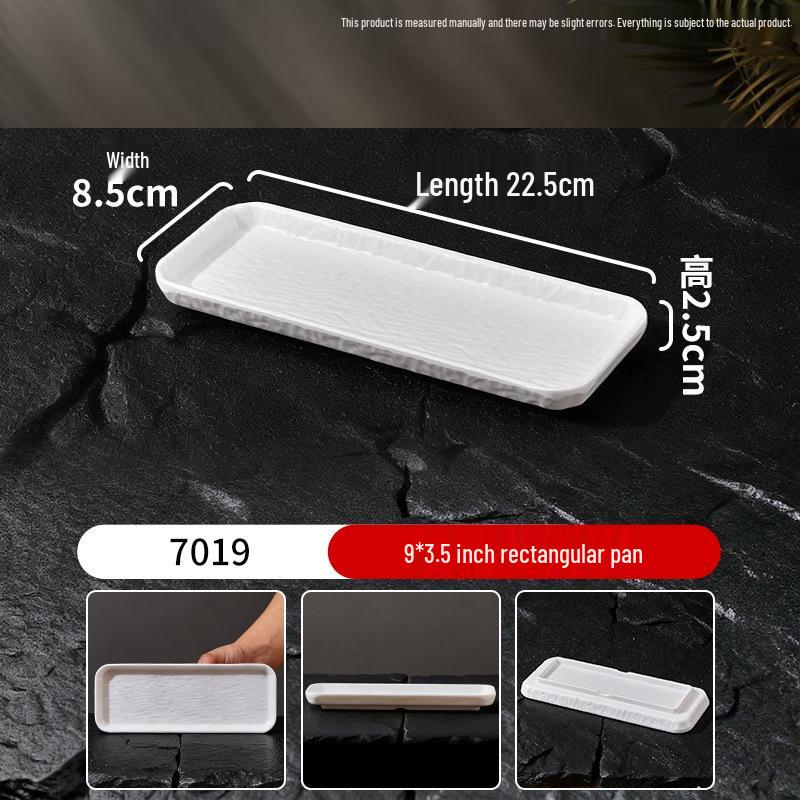 Melamine Long Sushi/BBQ/Hot Pot Plate for Beef and Cold Dishes