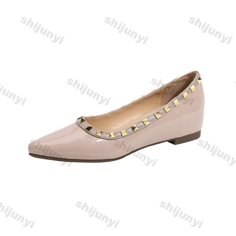 Fashion Women's Flats Spring Summer Fashion Rhinestone Pointed Casual Shoes Comfortable Height Increase Lightweight Breathable Sandals
