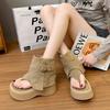 Mezzanine sandals women's new summer suede niche design thick-soled cool boots retro women's shoes