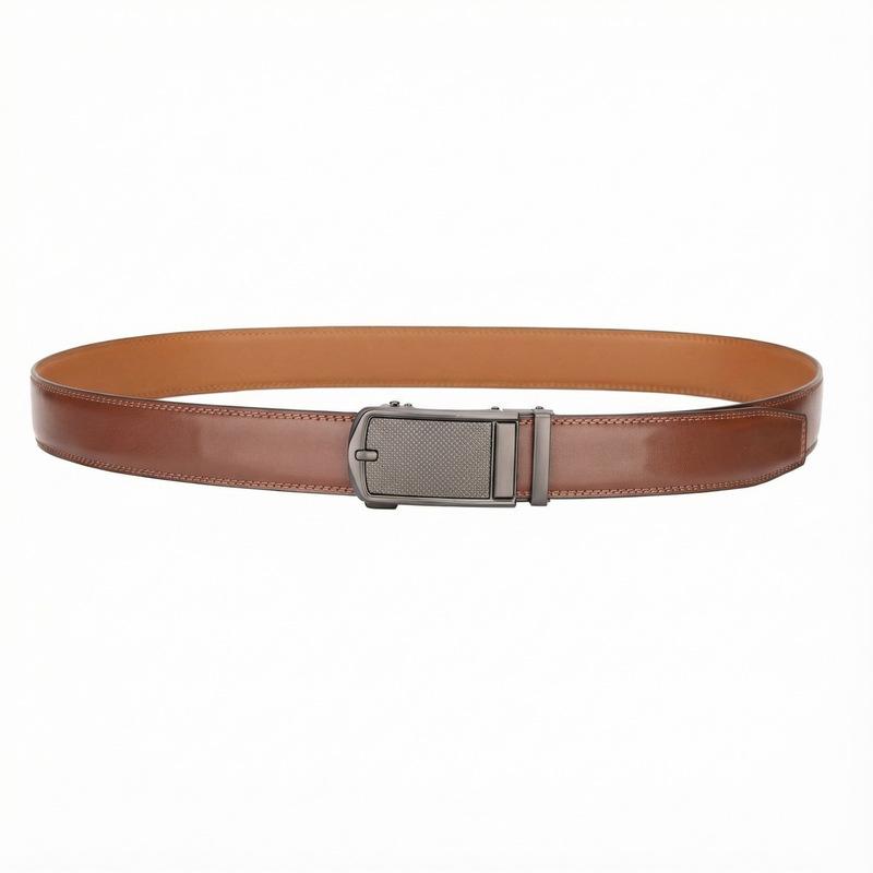 Men'S Automatic Buckle Cowhide Belt Men'S High-End Business Versatile Belt Middle-Aged And Young People Belt
