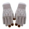 Winter Snowflake Fingerless Touchscreen Gloves Knitted Warm Outdoor Riding