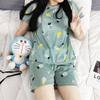 Pajamas Women'S Summer Short-Sleeved Shorts Loose And Cute Cartoon Casual Can Be Worn Outside Pajamas Women'S Loungewear Set