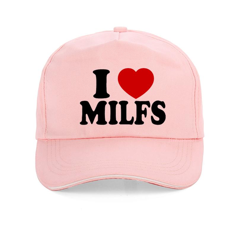 I Love MILFS I Heart Hot Moms Print baseball cap Casual Unisex Women hat adjustable summer Trucker hats gorras
