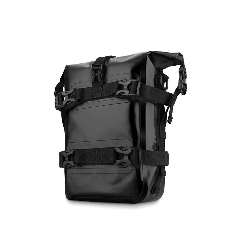 Motorcycle Side Bag Waterproof 8L Quick-Release Crash Bar Mount Travel Saddlebag Adventure Riding