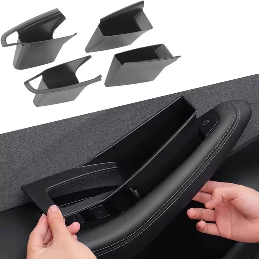 ABS Door Handle Storage Tray Phone Holder 4Pcs For 3 2024 2025 And Y Juniper 2025 Car Accessories